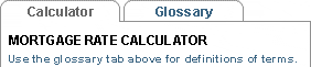 calculator and glossary tab